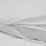 T235 Feather Bed Protectors, 100% Cotton, Invisible Zipper, King, 80x82x2.5, White